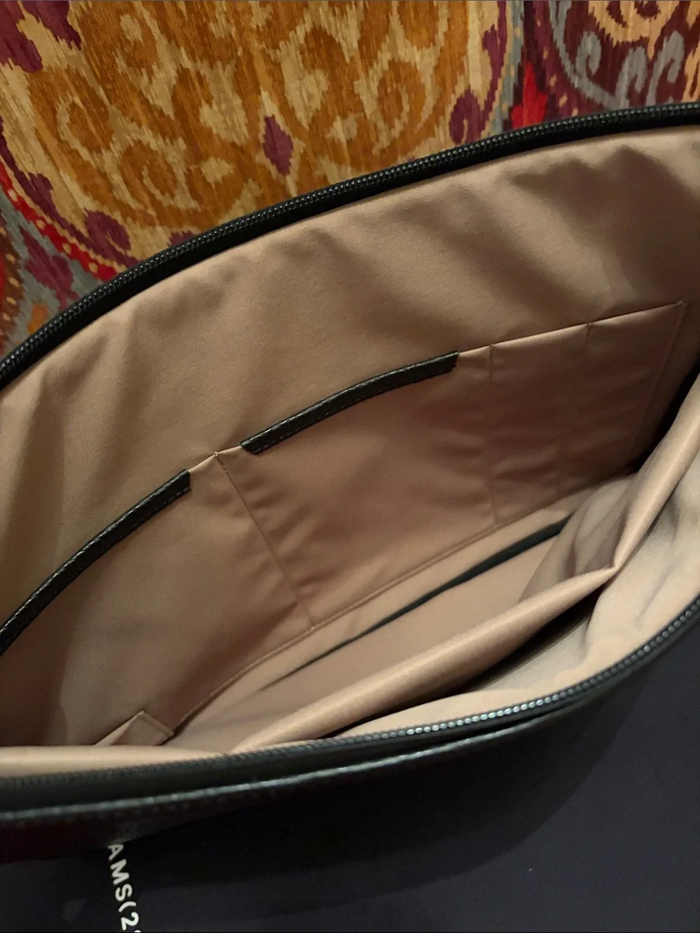 Grams(38) Black Pebbled Leather Computer Pouch